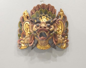 Indonesian Balines Rangda Animal Dance Ritual Mask