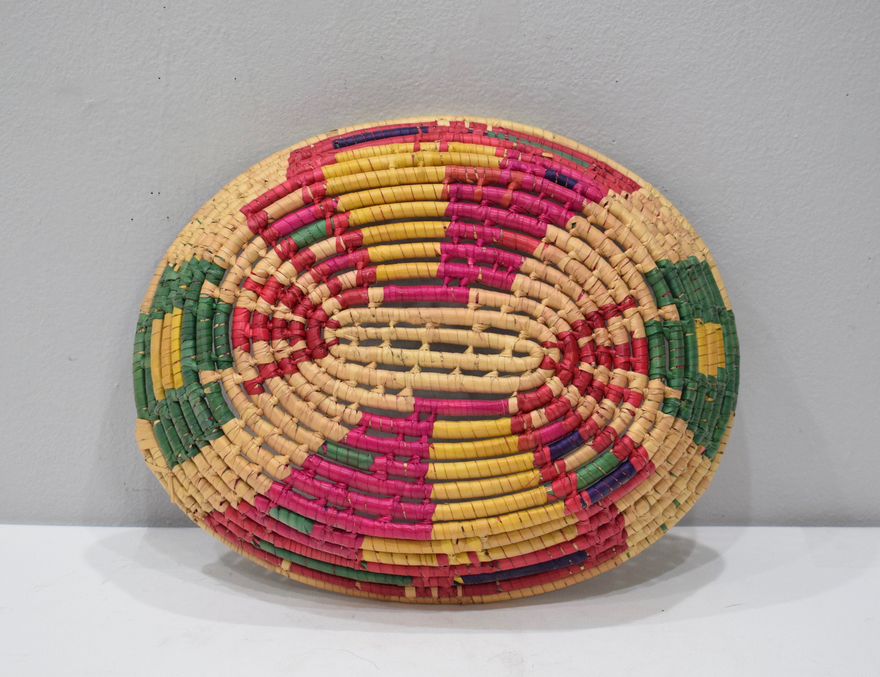 Basket Ethiopian Woven Oval Basket