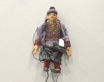 Puppet Marionette Wood Burmese Puppet Folk Art