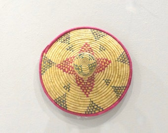 Ethiopian Woven Basket Lids for Wall Decor