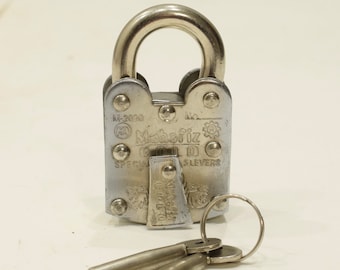 India Lock and Key Hand Fordged Metal Padlock Key