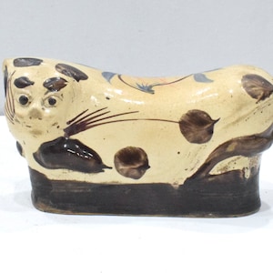 Chinese Antique Porcelain Cat Pillow Head Rest
