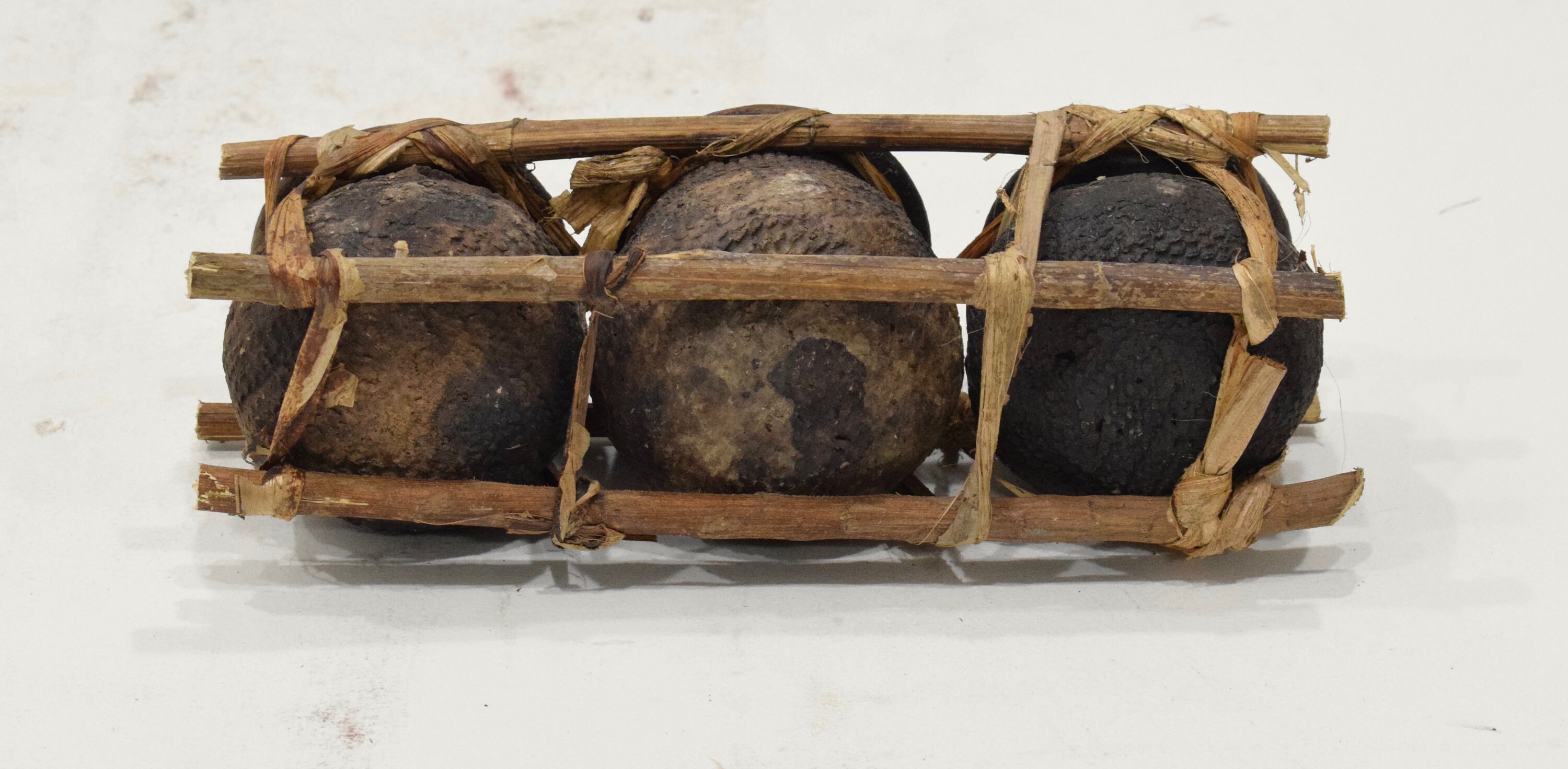 African Triple Clay Pot's Kenya Storage Bamboo Clay Pots