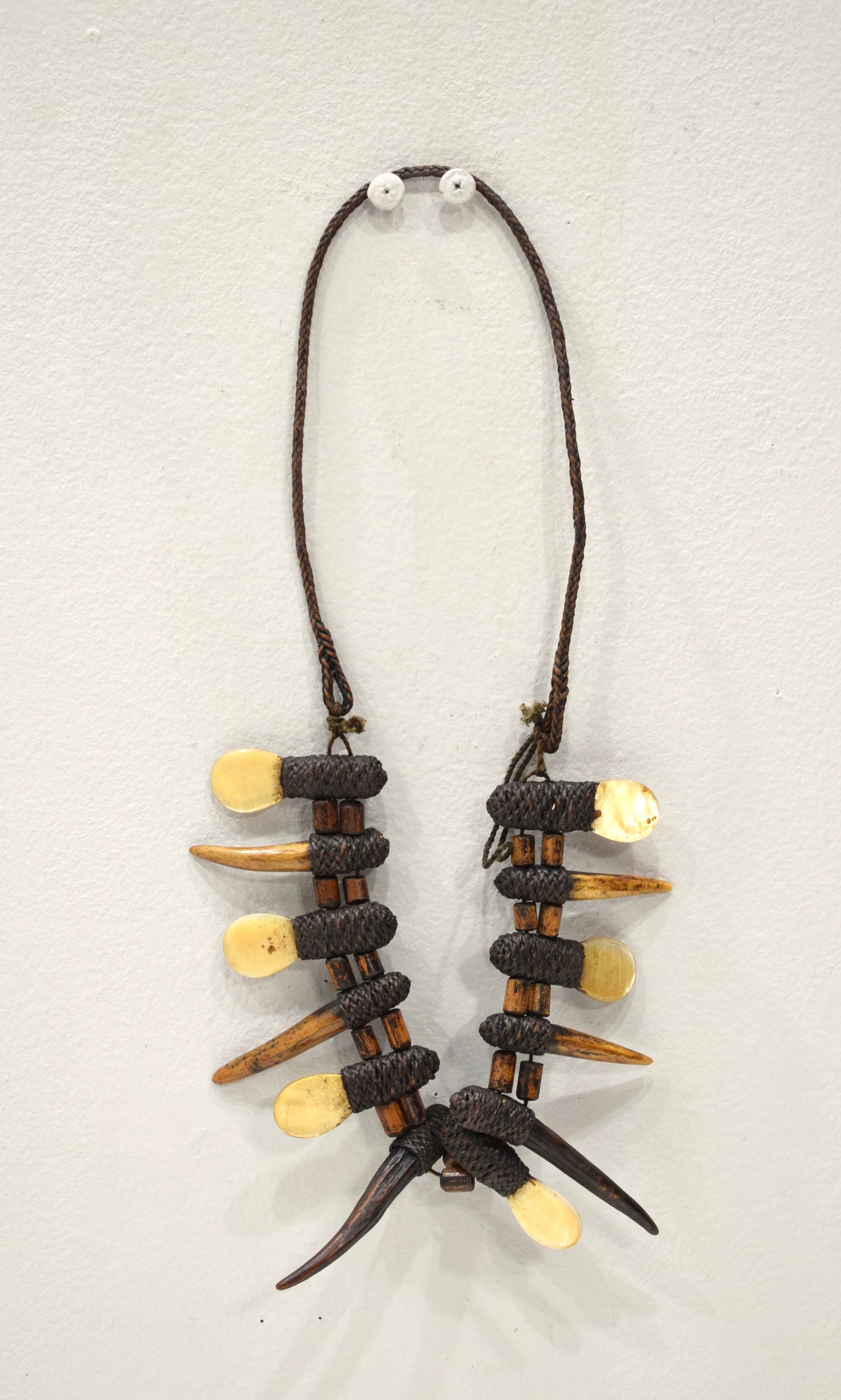 Necklace Philippine Ifugao Tribal Shell Claw Necklace Rattan Necklace