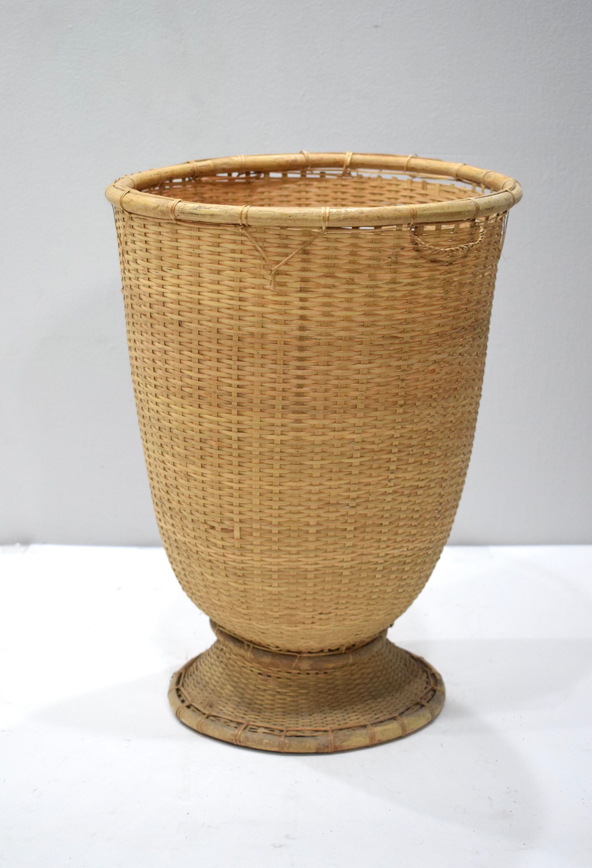 Basket 2 Indonesian Tall Woven Round Baskets