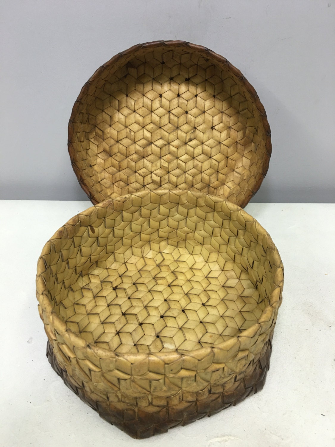 Basket Rattan Ifugao Tribe Philippines Rice Basket Handmade Woven