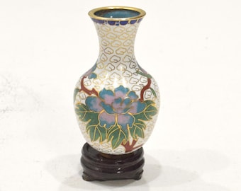 Chinese Cloisonne' Flower Patterned Vase