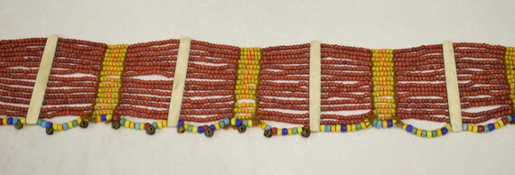Beaded Belt Sash Womans Naga Konyak Belt - image 3