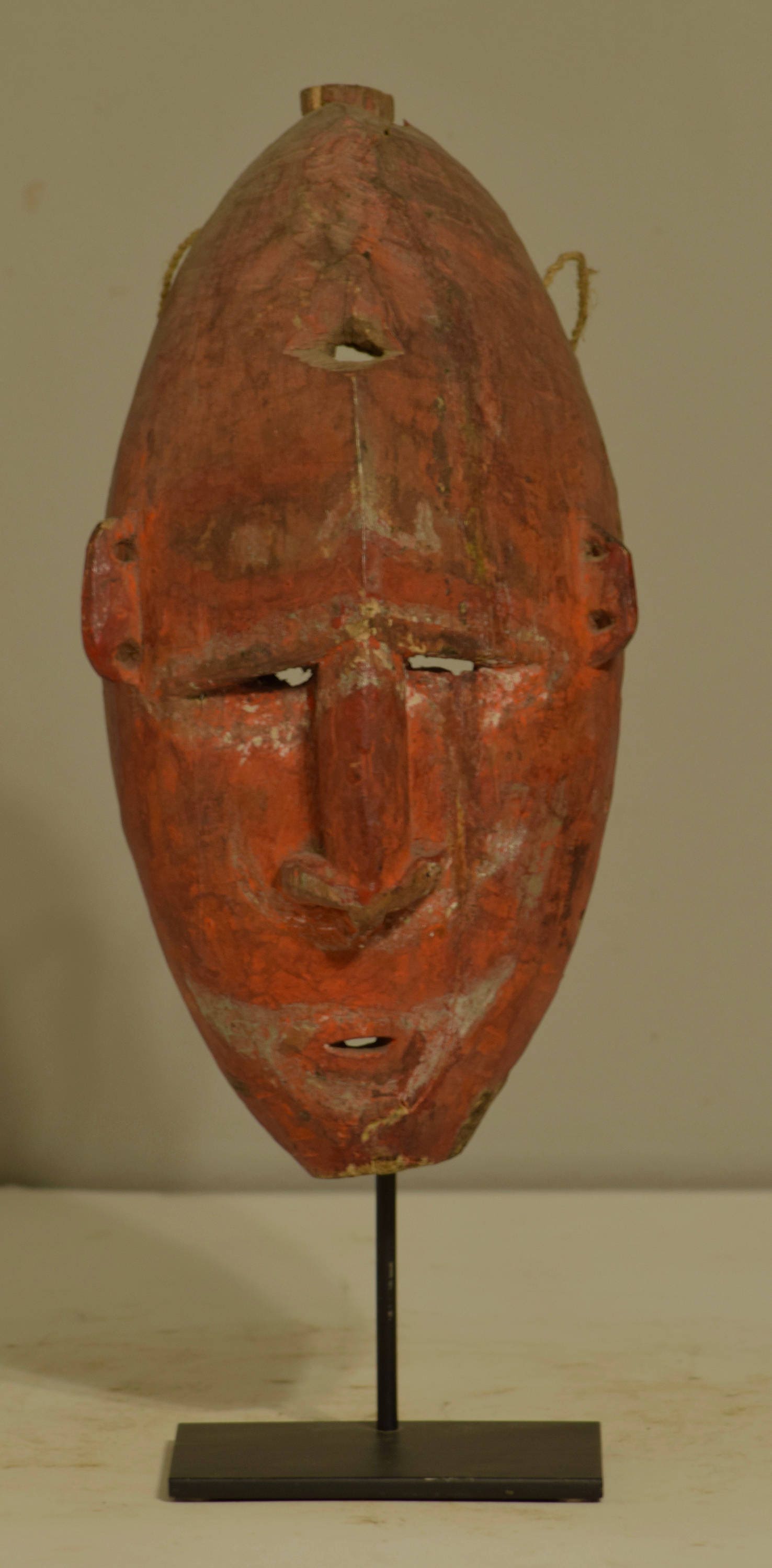 Papua New Guinea Mask Red Boiken Ceremonial Mask