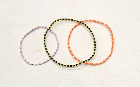 African Zulu Beaded Bangle Bracelet Set RSA