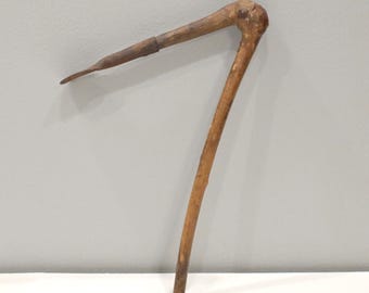 African Wooden Handle Metal Carving Axe Kenya