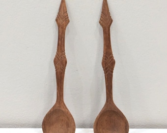 Papua New Guinea Wood Fork and Spoon