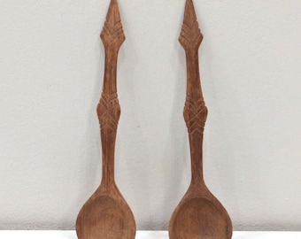 Papua New Guinea Wood Fork and Spoon