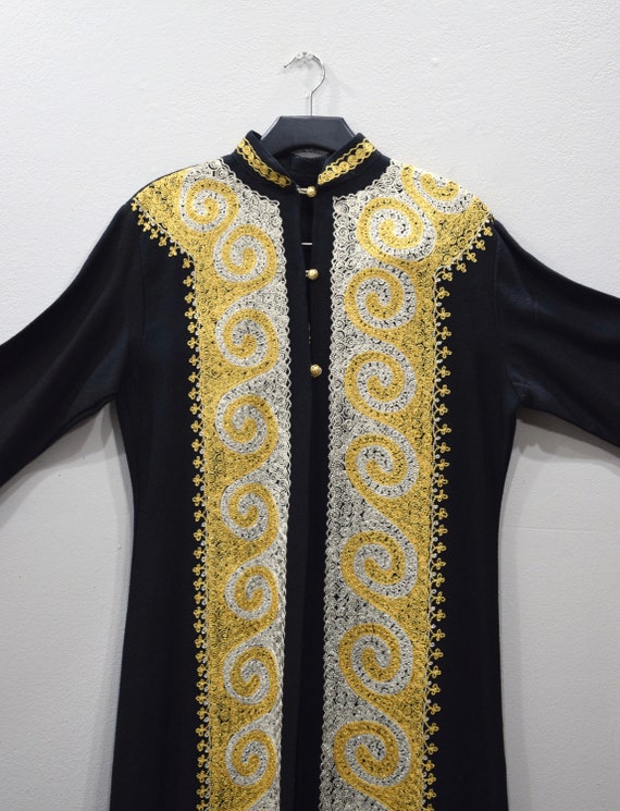 Dress Ethnic Black Wool Caftan