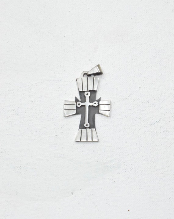 Cross Sterling Silver Pendant - image 1