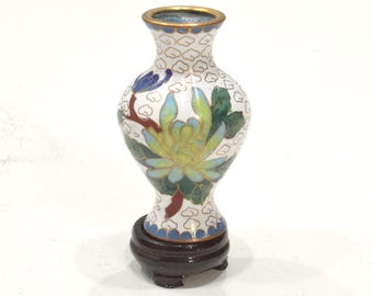 Chinese Cloisonne' Flower Patterned Vase