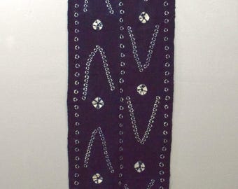 African Indigo Blue Handmade Design Ceremonial Indigo Cloth Mali