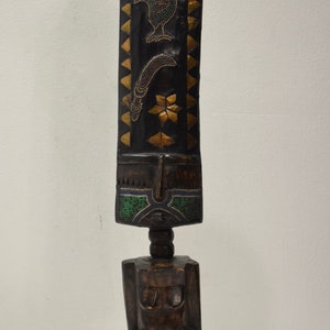 African Ashanti Doll Carved Wood Beaded Fertility Doll