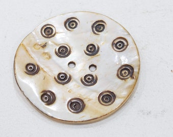 Buttons Pakistan Mother of Pearl Kohistan Tribal Button 61mm