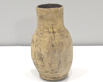 African Turkana Tribe Milk Container Wood Jug