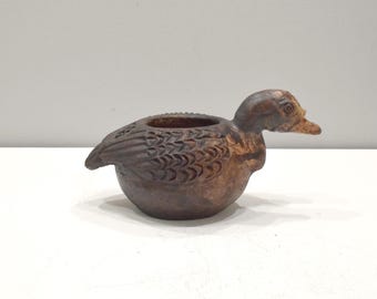 African  Brown Duck Clay Storage Pot Kenya