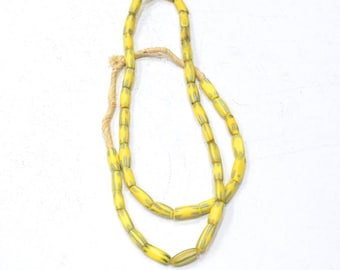 African Yellow Watermelon Beads Ghana