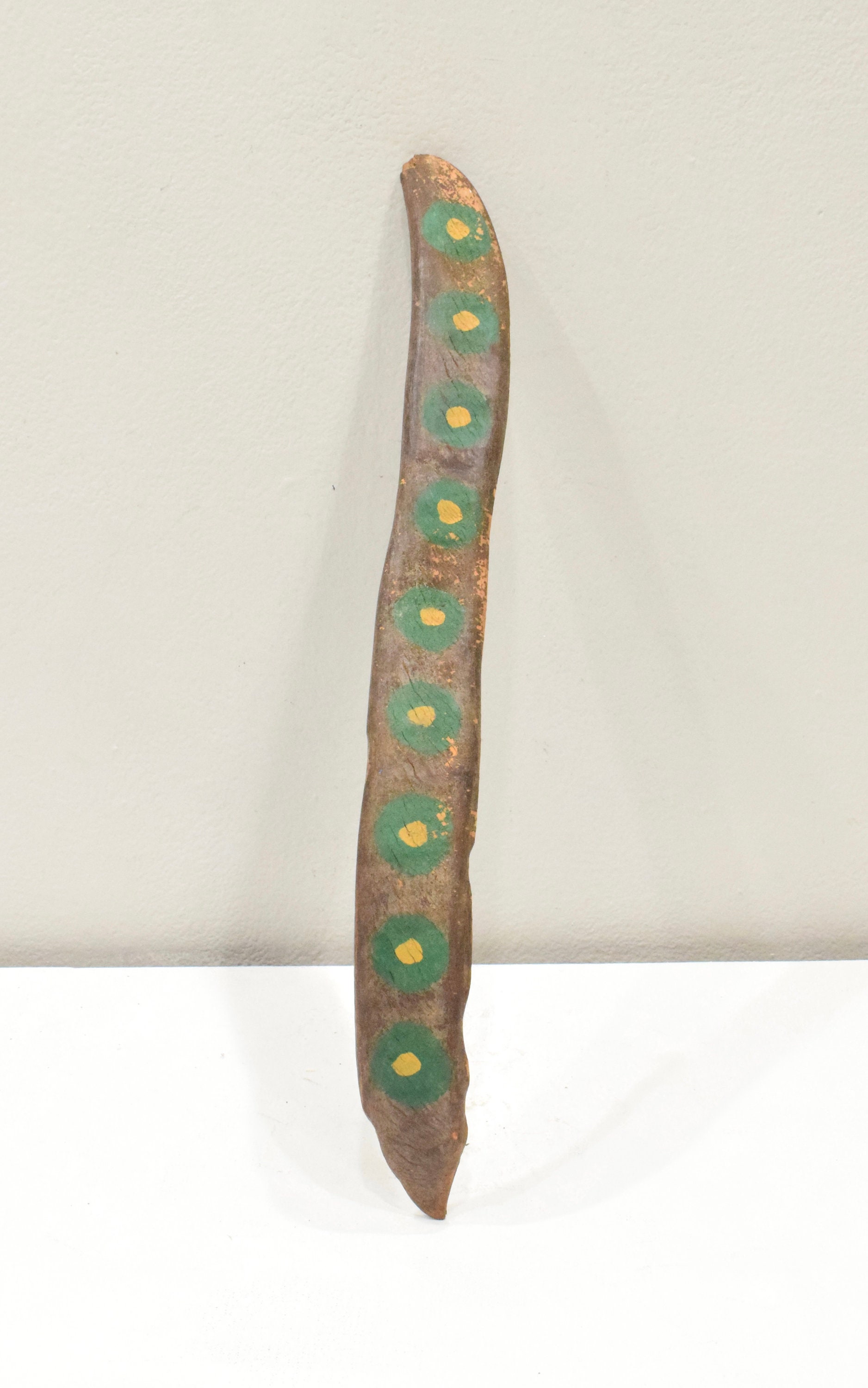African Seed Pod Percussion Rattle Painted Design