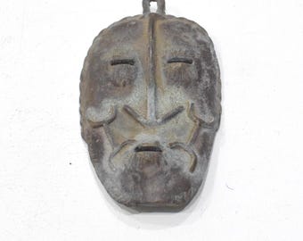 African Metal Ashanti Large Mask Ghana