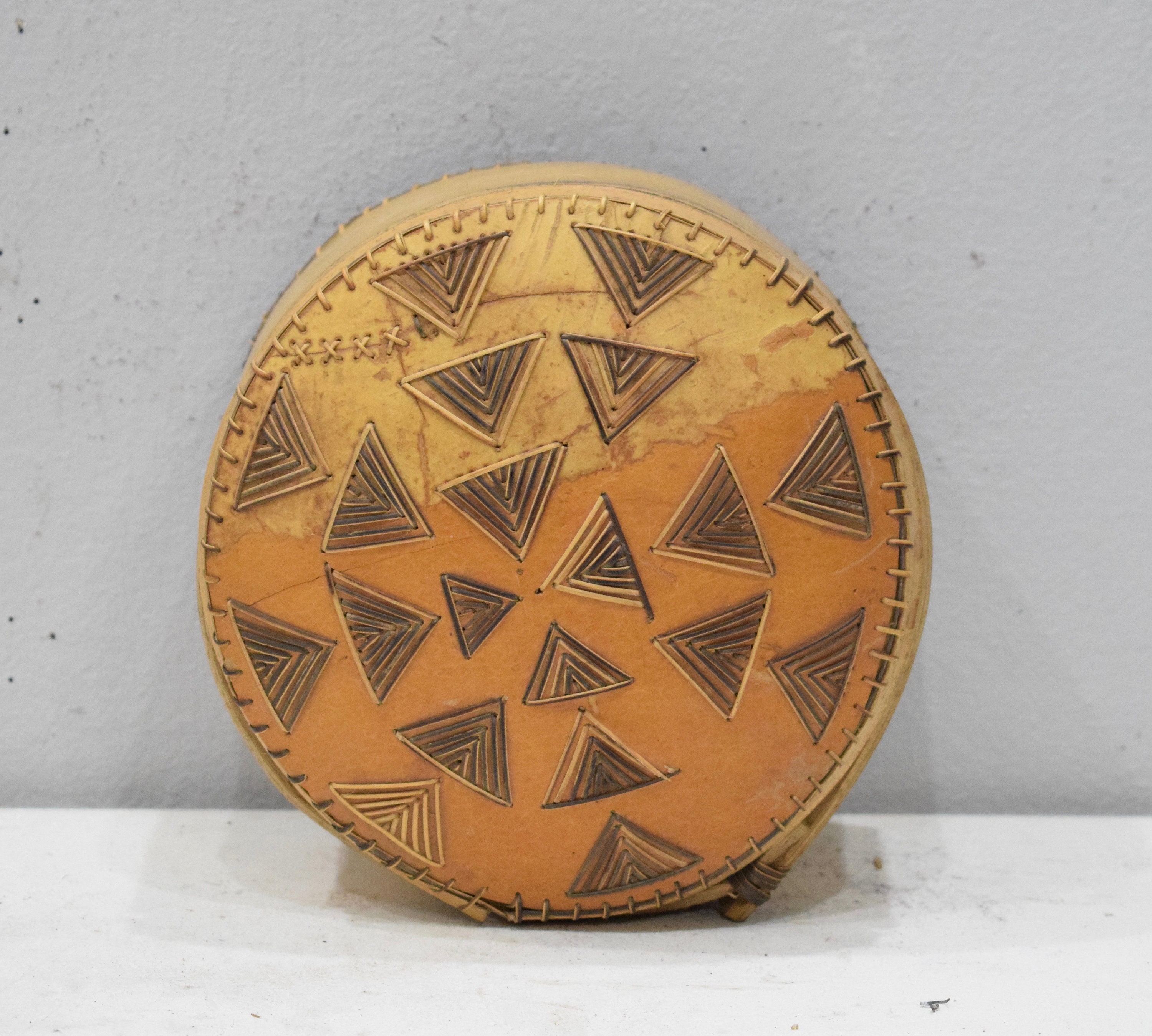 African Gourd Bark Box Burkina Faso Mali