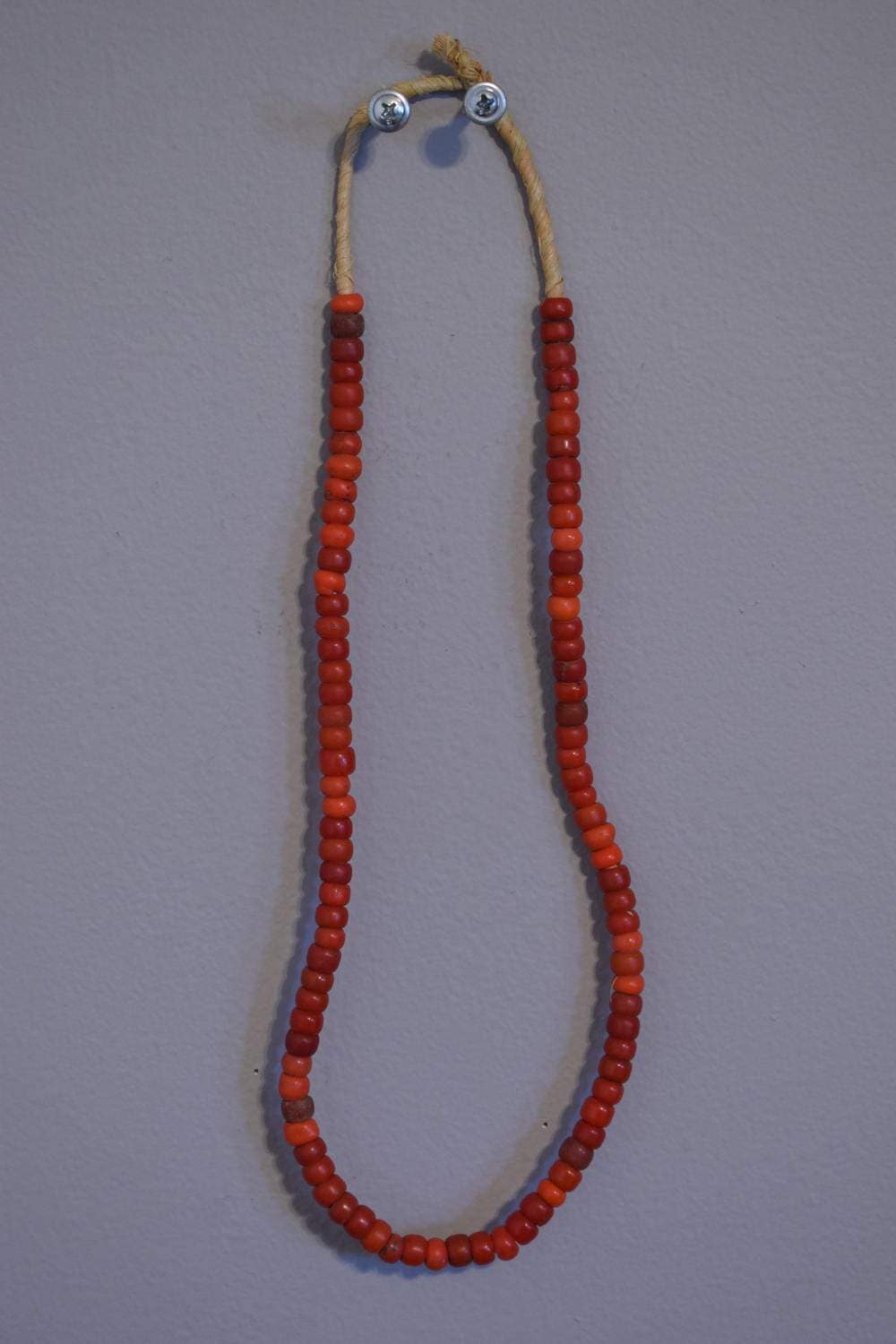 Beads African Padre Red Glass Beads Handmade Red Padre Trade African