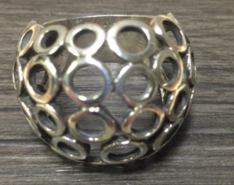 Chinese Sterling Silver Hill Tribe Dome Ring