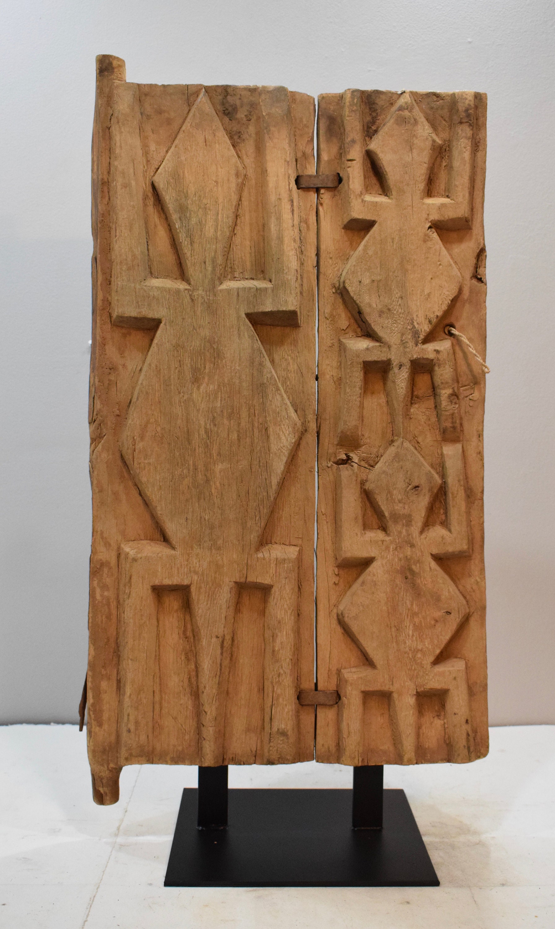 African Dogon Door Carved Wood Granary Door
