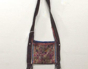 Shoulder Bag Purse Hmong Hill Tribe Embroidered Shoulder Bag