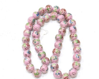 Chinese Porcelain Pink Bead Strand