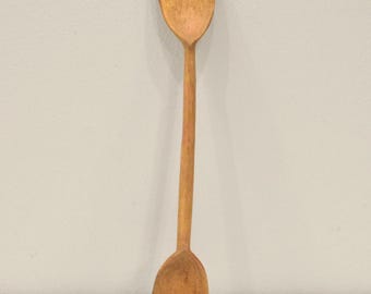 African Wood Turkana Tribe Food Double Spoon Kenya