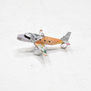 Boeing Jet Upcycled Toy Tin Jet Plane