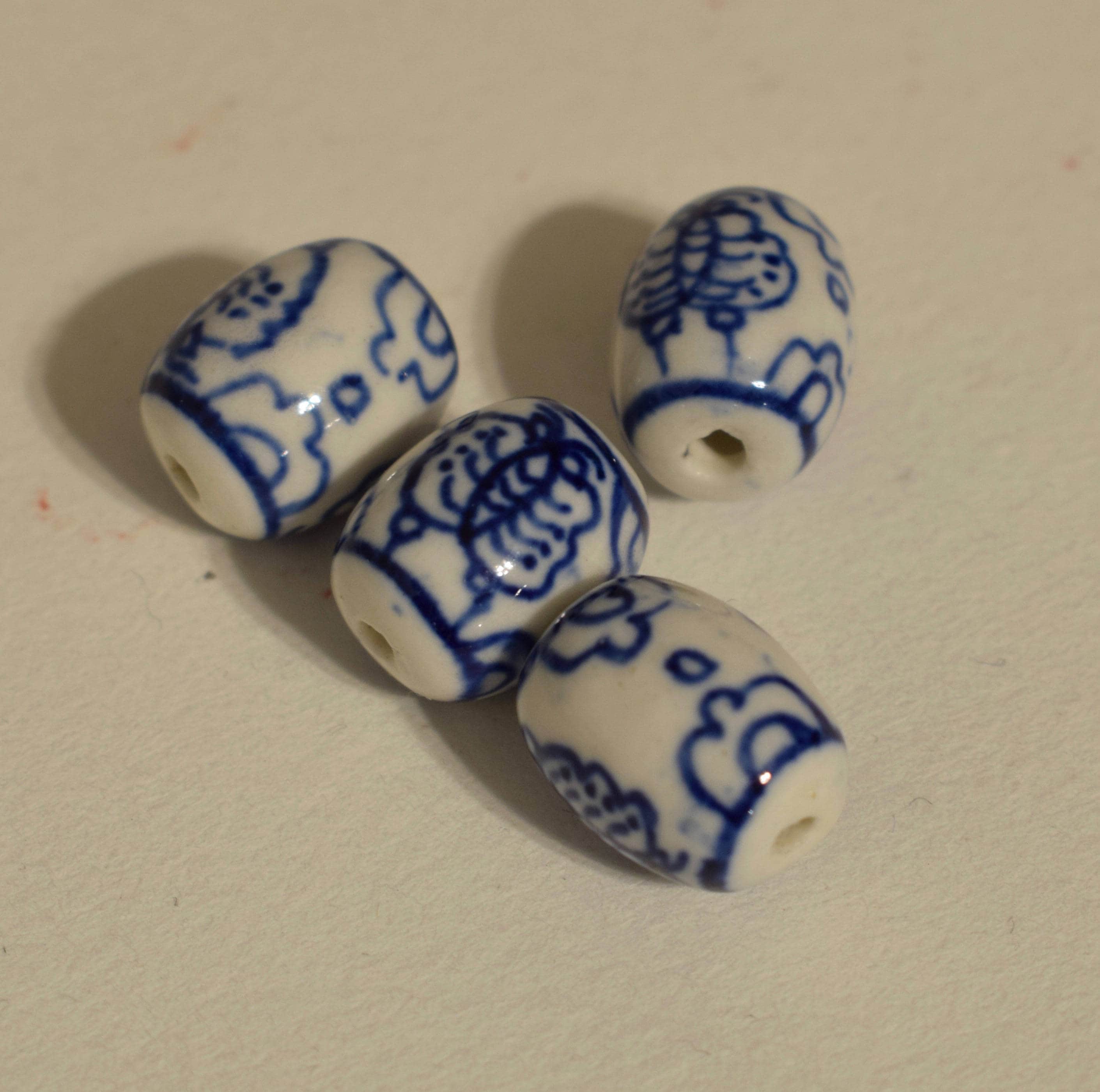 Beads Chinese Blue White Porcelain Beads Necklace Jewelry Bracelets