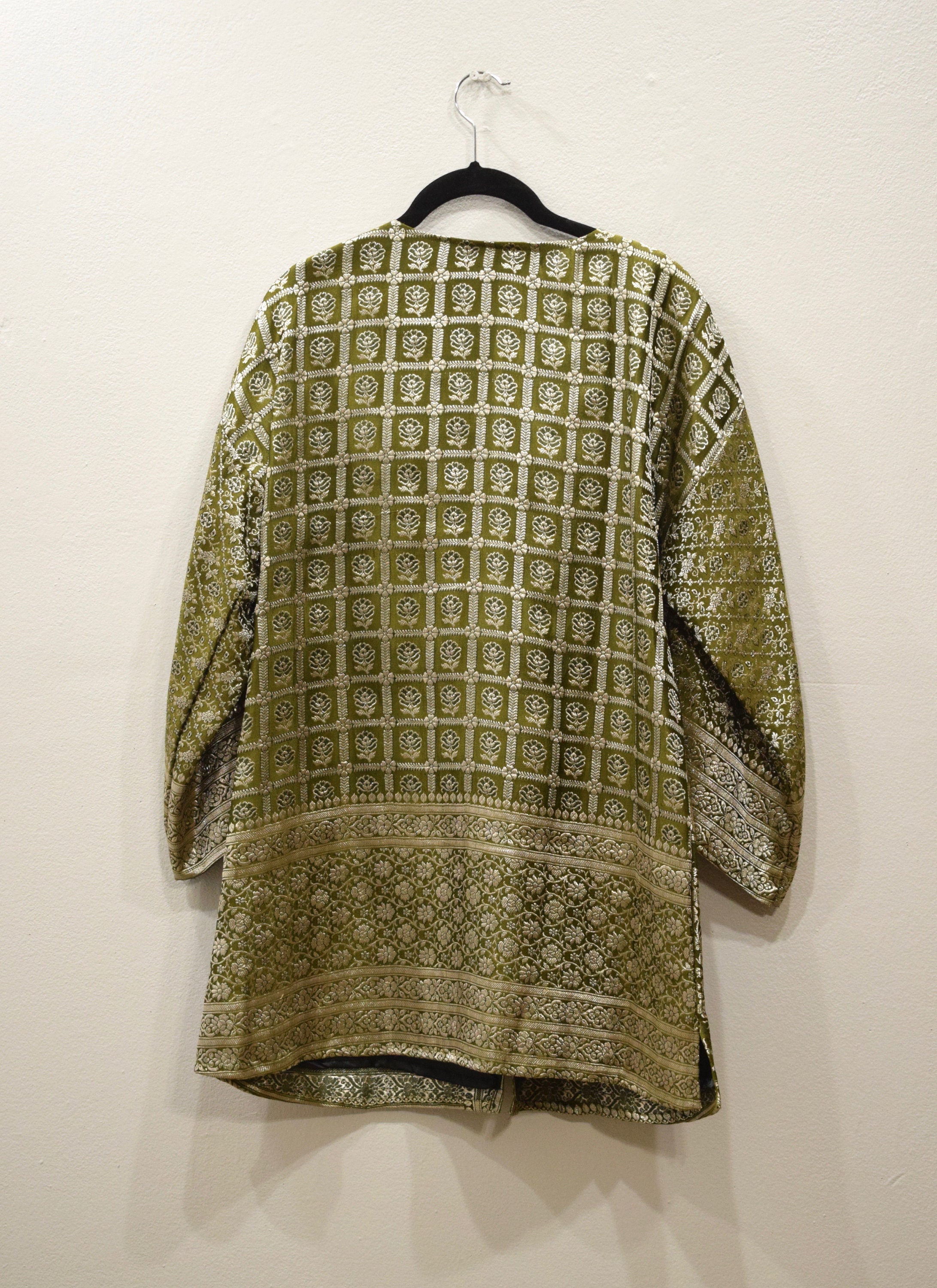 Jacket Silk Green Brocade Jacket