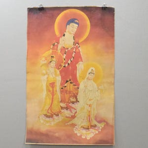 Tibetan Thangka Print Painting Buddhist Deity