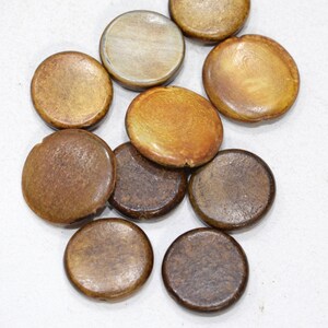 Philippine Brown Wood Flat Beads