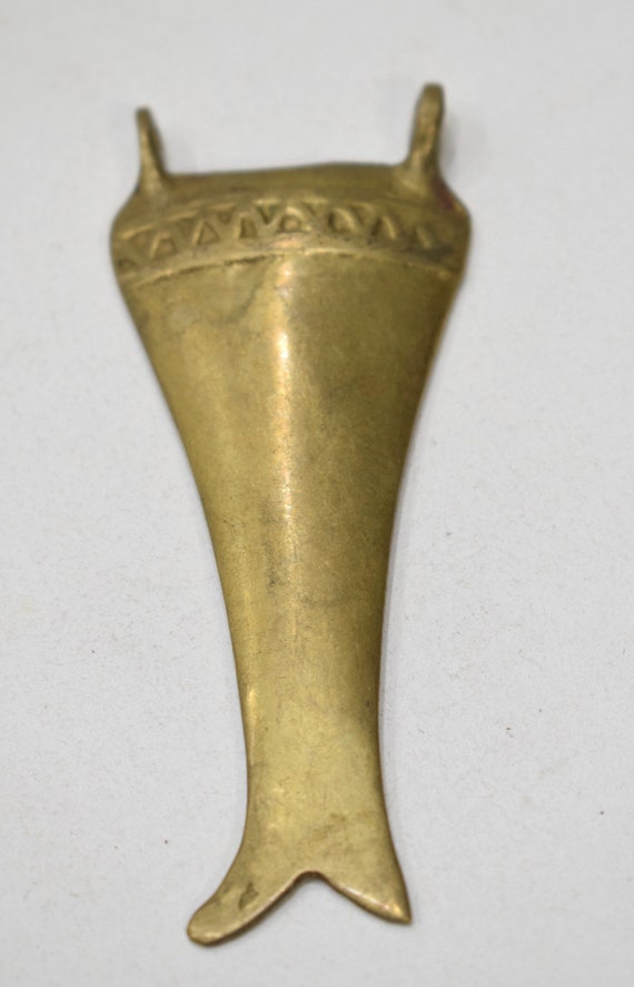 Naga Brass Fish Tail Pendant Etsy Canada