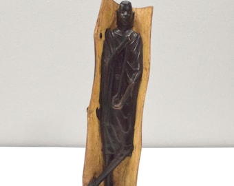 African Ebony Figure Carving Masai Tribe Tanzania