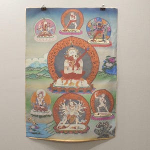 Tibetan Thangka Print Painting Buddhist Deity