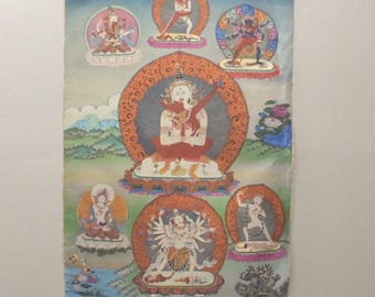 Tibetan Thangka Print Painting Buddhist Deity