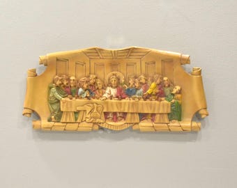 Last Supper Wood Carved Philippines Religious Icon Wall Art