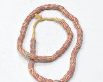 African Sand Cast Glass Bead Strand Ghana