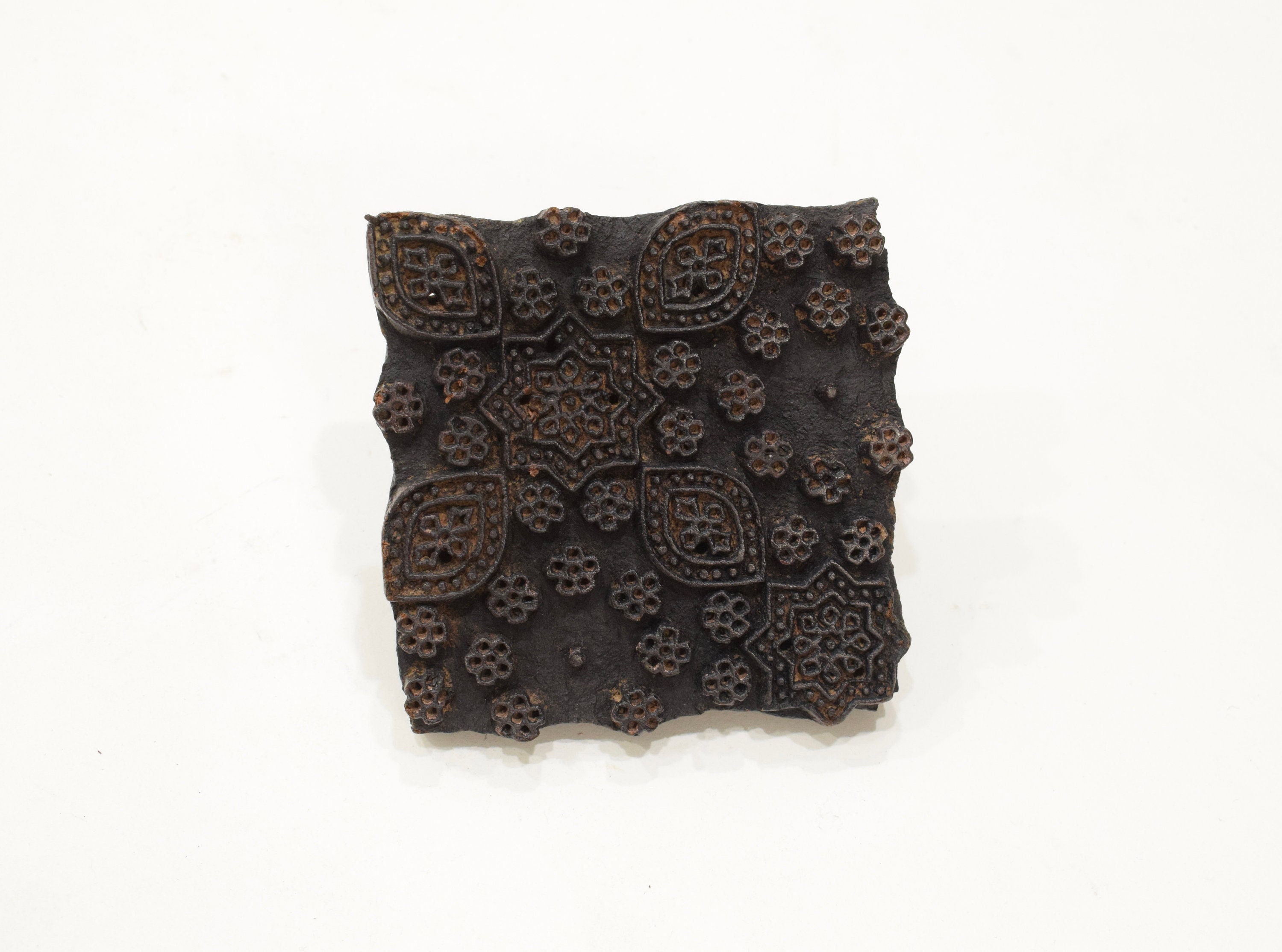 India Wood Block Ink Stamp Hand Carved Design