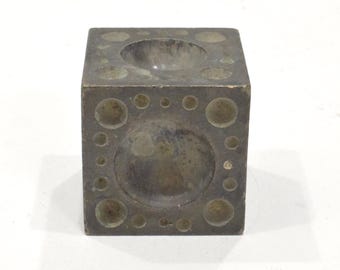 Kuchi Jewelry Stamp 6 Sided Die Mold Vintage Bronze