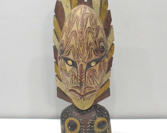 Papua New Guinea Head Statue Maira Mioko Island Deity Statue