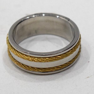 Ring Stainless Steel Brass Rope Band Ring
